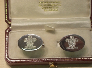 Royal Welsh Regiment Sterling Silver cufflinks - Click Image to Close